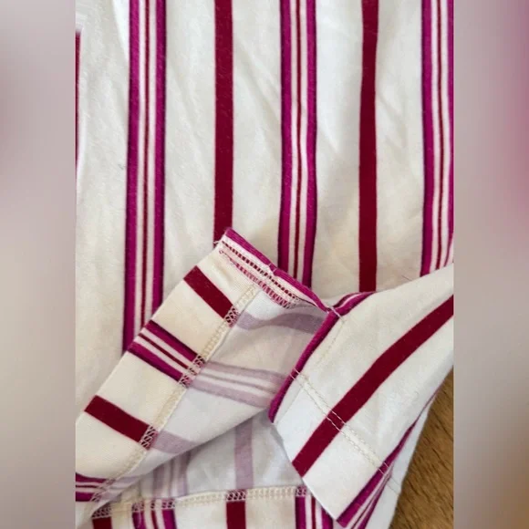 Soma Cool Nights Pajama Pants Red White Stripe Size L Soft Lounge - Picture 5 of 6